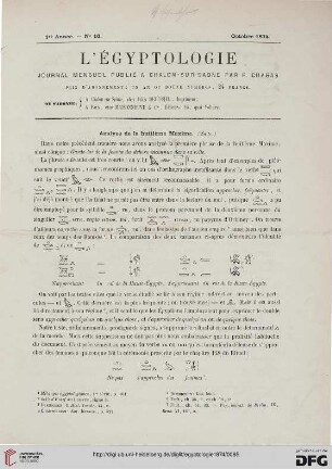 Heft 10 (Octobre 1874)