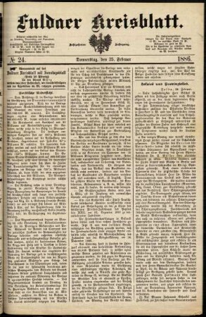 Ausgabe vom Donnerstag, den 25. Februar 1886.