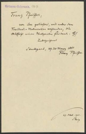 Brief an Jacob Grimm : 24.02.1840-11.06.1863