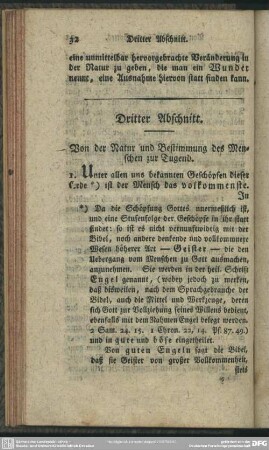 Dritter Abschnitt. Von der Natur und Bestimmung des Menschen zur Tugend