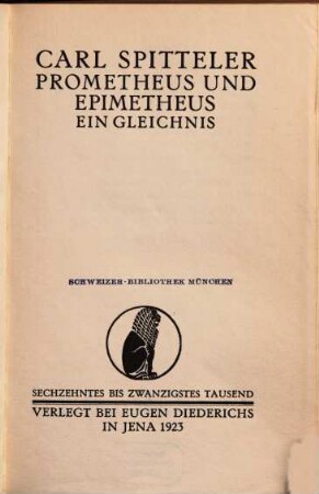 Prometheus und Epimetheus : ein Gleichnis