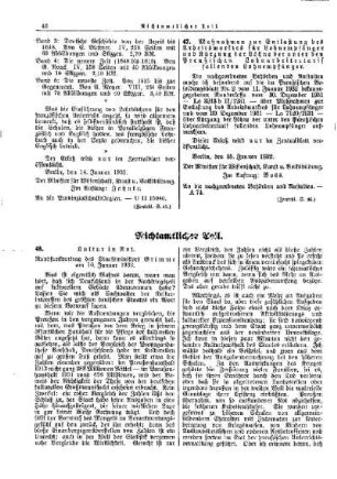 Maßnahmen zur Entlassung des Arbeitsmarktes für Lohnempfänger und Kürzung der Löhne der unter den Preußischen Lohnarbeitertarif fallenden Lohnempfänger : [Amtlicher Teil]