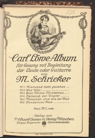 Carl Löwe-Album : für Gesang mit Begleitung der Laute oder Guitarre