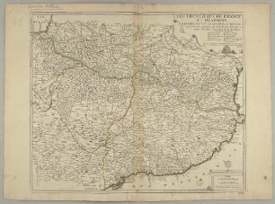Les Frontieres De France et D'Espagne : tant deça que de la les Monts Pirenées ou se trouvent marqués les Cols, Ports, Pertuys et autres Passages Interieurs de la Montagne ; dressés et dediées à Monseigneur le Dauphin