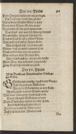 Der 51. Psalm - Der 60. Psalm
