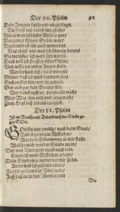 Der 51. Psalm - Der 60. Psalm