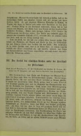 Der Verfall des römischen Reiches unter der Herrschaft der Prätorianer