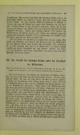 Der Verfall des römischen Reiches unter der Herrschaft der Prätorianer