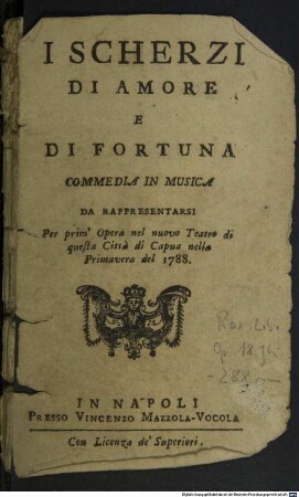 I scherzi di amore e di fortuna