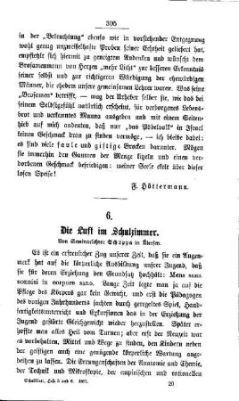 Die Luft im Schulzimmer