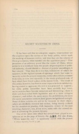 Secret Societies in China.