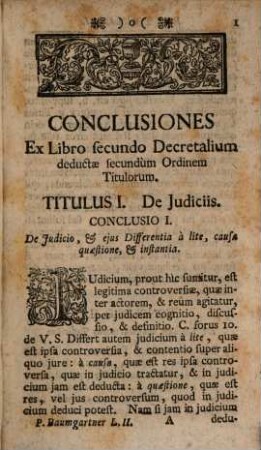 Conclusiones ex quinque libris decretalium deductae et ratione ac authoritate breviter illustratae, 2