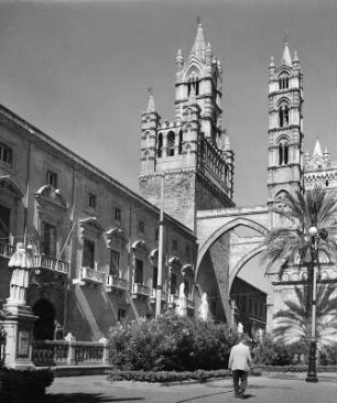 Palermo. Kathedrale Maria Santissima Assunta (1184/1185). Westturm und Campanile
