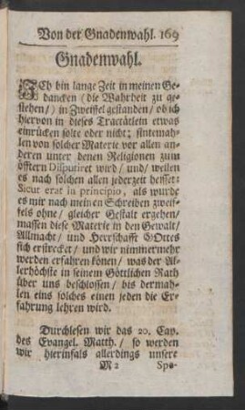 Gnadenwahl