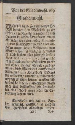 Gnadenwahl