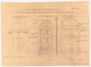 Großherzogliches Museum, Darmstadt Ausführungsprojekt ab 1896: Romanischer Querbau: Tür im OG 1:10