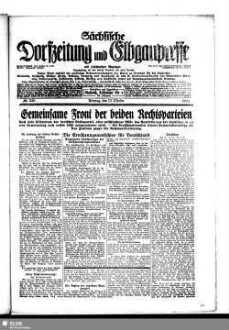 Sächsische Dorfzeitung und Elbgaupresse : mit Loschwitzer Anzeiger ; Tageszeitung für das östliche Dresden u. seine Vororte