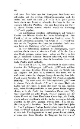 Die Anzahl der Inflexionspunkte und ihre Verminderung durch vielfache Punkte.