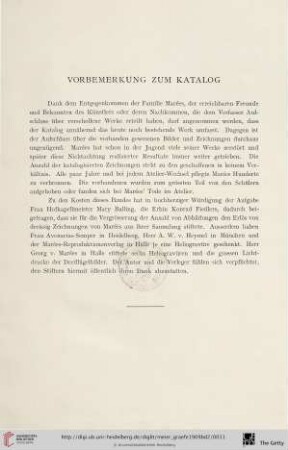 Vorbemerkung zum Katalog