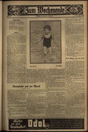 Zweite Ausgabe vom Sonntag, den 12. Juli 1936.