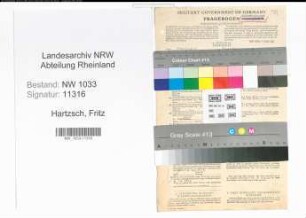 Entnazifizierung Fritz Hartzsch , geb. 15.02.1898 (Polizeibeamter)