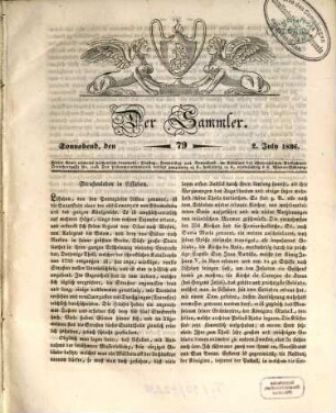 Der Sammler : ein Unterhaltungsblatt. 28, 28. 1836, [2]