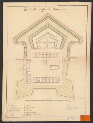 Plan du Fort Griffon de Besançon