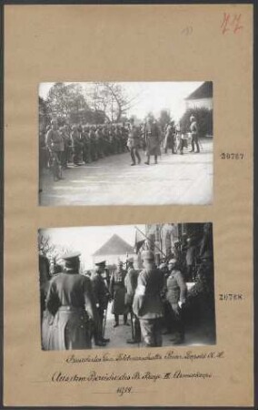 Besuch des General-Feldmarschall S. Königl. Hoheit Prinz Leopold v. Bayern