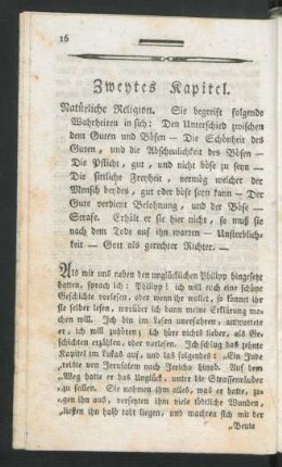 Zweytes Kapitel. Natürliche Religion.