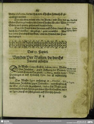 Das 53. Capitel. Von den Vier Wassern, die durchs Paradiß geflossen