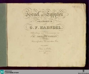 Israel in Egypten : Oratorium; mit englischem und deutschem Texte