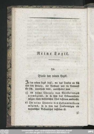 Reine Logik.