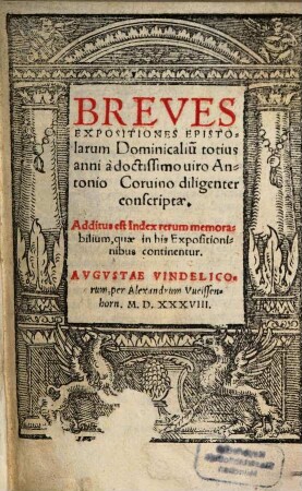 Breves expositiones epistolarum dominicalium