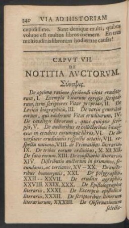 Caput VII. De Notitia Auctorum