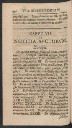 Caput VII. De Notitia Auctorum