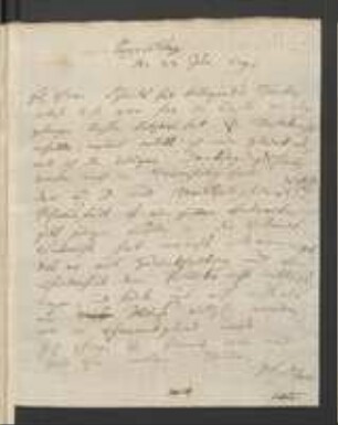 Brief von Johann Jacob Kohlhaas
