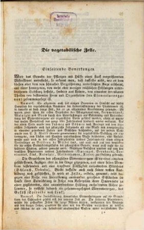 Grundzüge der Anatomie und Physiologie der vegetabilischen Zelle : Mit e. Kupfertaf. u. 52 in d. Text eingedruckten Holzschnitten