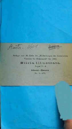 Stiria illustrata. 1/4 = No. 1/475. 1882
