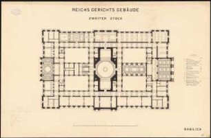 Reichsgericht, Leipzig: Grundriss 2. OG
