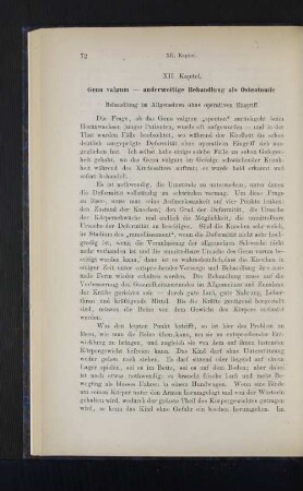 XII. Kapitel. Genu valgum - anderweitige Behandlung als Osteotomie.