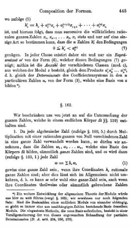 §. 162. Ganze Zahlen eines endlichen Körpers