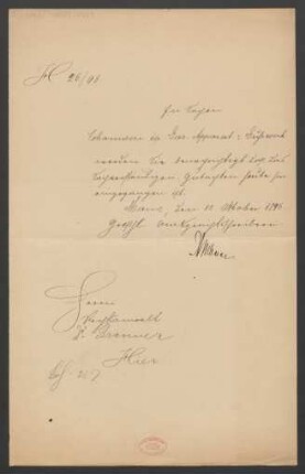 Brief an Carl Brenner : 10.10.1896