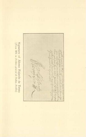 Signature of Alonso Fajardo de Tenza