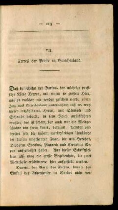 VII. Xerxes der Perser in Griechenland.