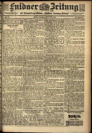 Zweite Ausgabe vom Samstag, den 05. Mai 1900.