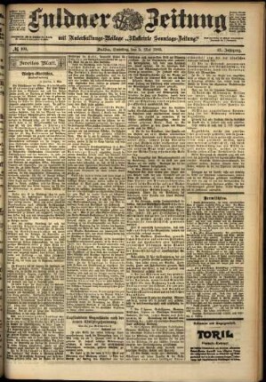 Zweite Ausgabe vom Samstag, den 05. Mai 1900.