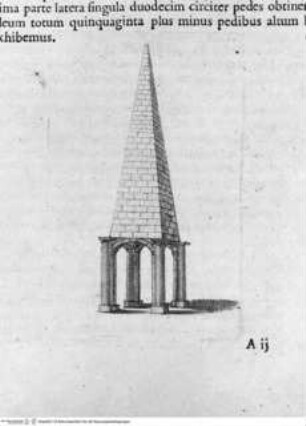 Diarium Italicum: ..., Seite 3: Pyramidalgrab (nach der Antike)