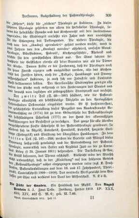309-310 [Rezension] Poulain, Augustin, Die Fülle der Gnaden