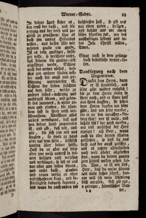 35-42, Danksagung nach dem Ungewitter; ...