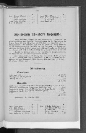 Zweigverein Uhlenhorst=Hohenfelde.